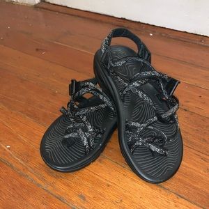 Black and White Chaco Sandals